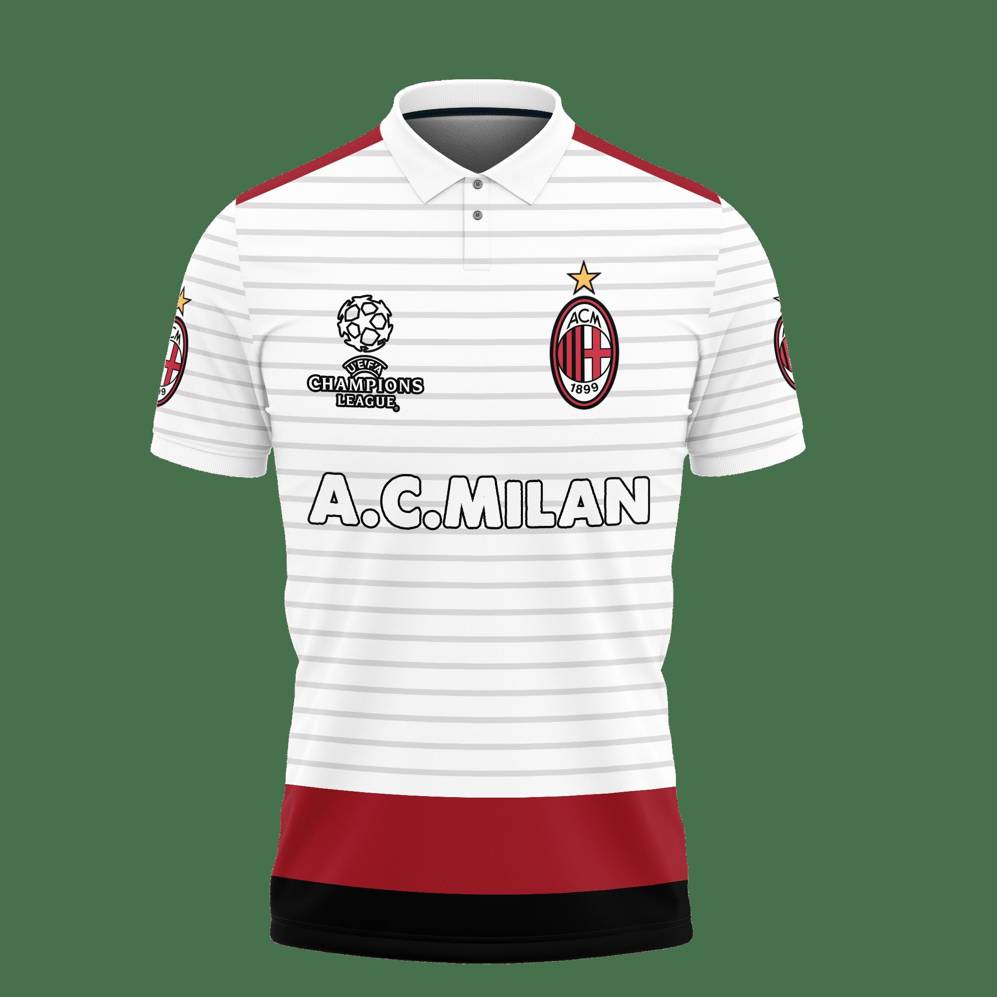 3D Printed AC Milan NQP-HT Polo Shirt Ver 1 (White) - Image 2