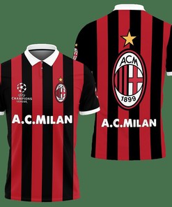 3D Printed AC Milan NQP-HT Polo Shirt Ver 3 (Red)