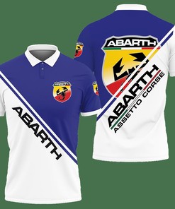 3D Printed Abarth Nct-Lt Polo Shirt Ver 3 (Blue)