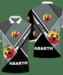 3D Printed Abarth Nct-Nh Polo Shirt Ver 2 (Grey)