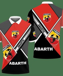 3D Printed Abarth Nct-Nh Polo Shirt Ver 2 (Red)