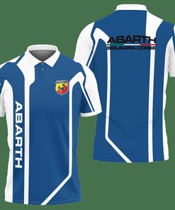 3D Printed Abarth Nct-Va Polo Shirt Ver 1 (Blue)