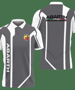 3D Printed Abarth Nct-Va Polo Shirt Ver 1 (Grey)