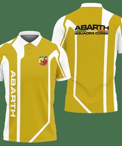 3D Printed Abarth Nct-Va Polo Shirt Ver 1 (Yellow)