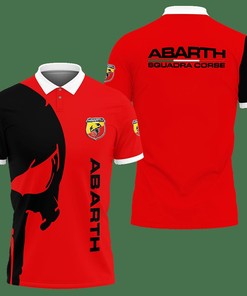 3D Printed Abarth Nct-Va Polo Shirt Ver 2 (Red)