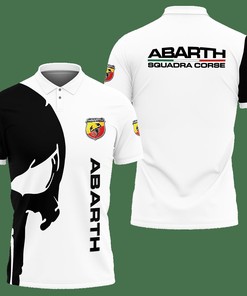 3D Printed Abarth Nct-Va Polo Shirt Ver 2 (White)