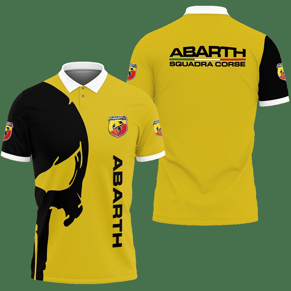 3D Printed Abarth Nct-Va Polo Shirt Ver 2 (Yellow)