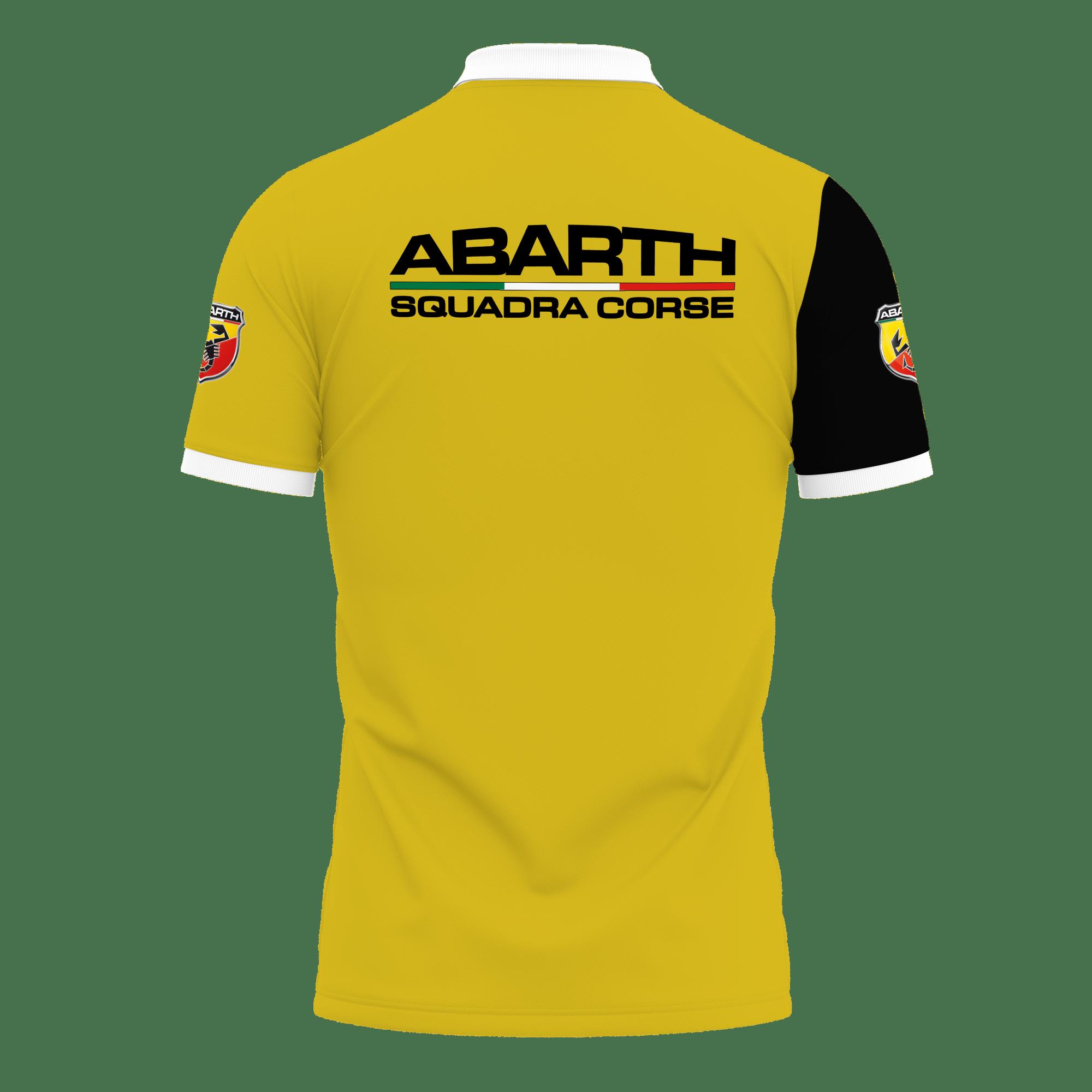 3D Printed Abarth Nct-Va Polo Shirt Ver 2 (Yellow) - Image 2