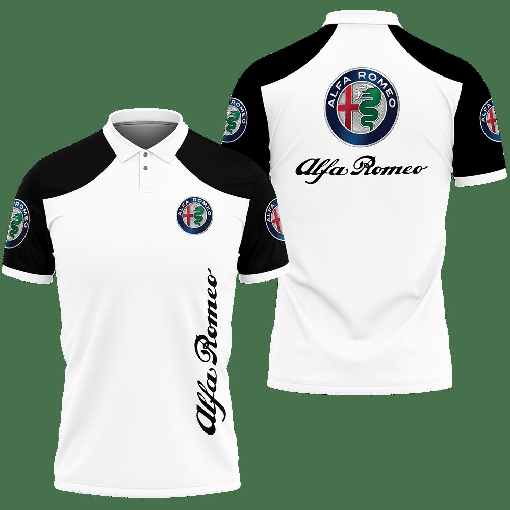 3D Printed Alfa Romeo NCT-LT Polo Shirt Ver 1 (Black)