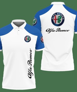 3D Printed Alfa Romeo NCT-LT Polo Shirt Ver 1 (Blue)