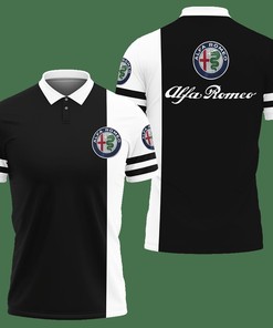 3D Printed Alfa Romeo Nct-Va Polo Shirt Ver 2 (Black)