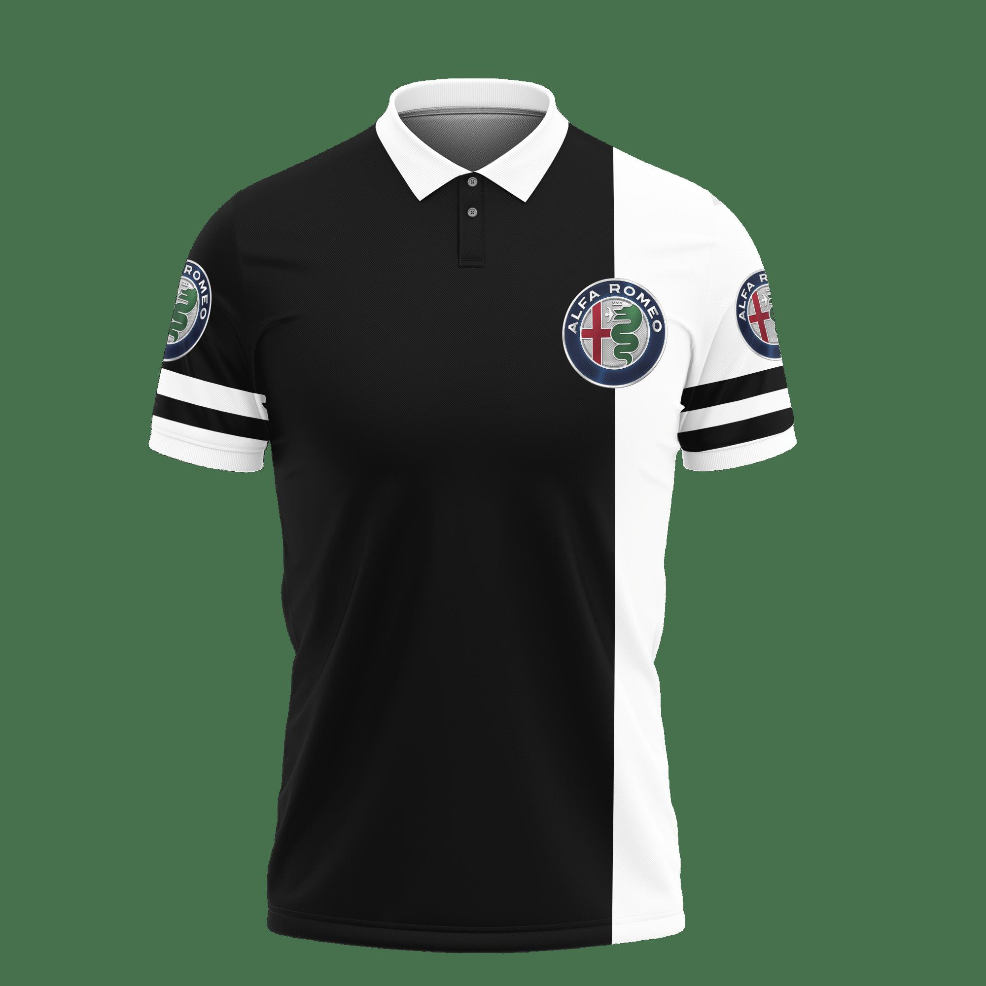 3D Printed Alfa Romeo Nct-Va Polo Shirt Ver 2 (Black) - Image 2