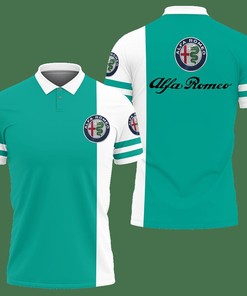 3D Printed Alfa Romeo Nct-Va Polo Shirt Ver 2 (Turquoise)