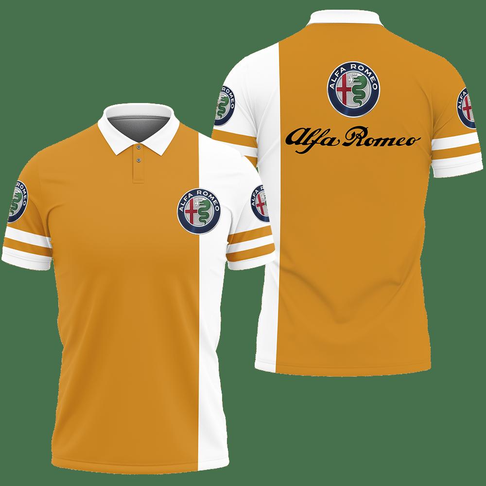 3D Printed Alfa Romeo Nct-Va Polo Shirt Ver 2 (Yellow)