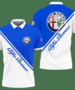 3D Printed Alfa Romeo TTT-HT Polo Shirt Ver 1 (Blue)