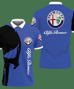 3D Printed Alfa Romeo Ttt-Hl Polo Shirt Ver 1 (Blue)