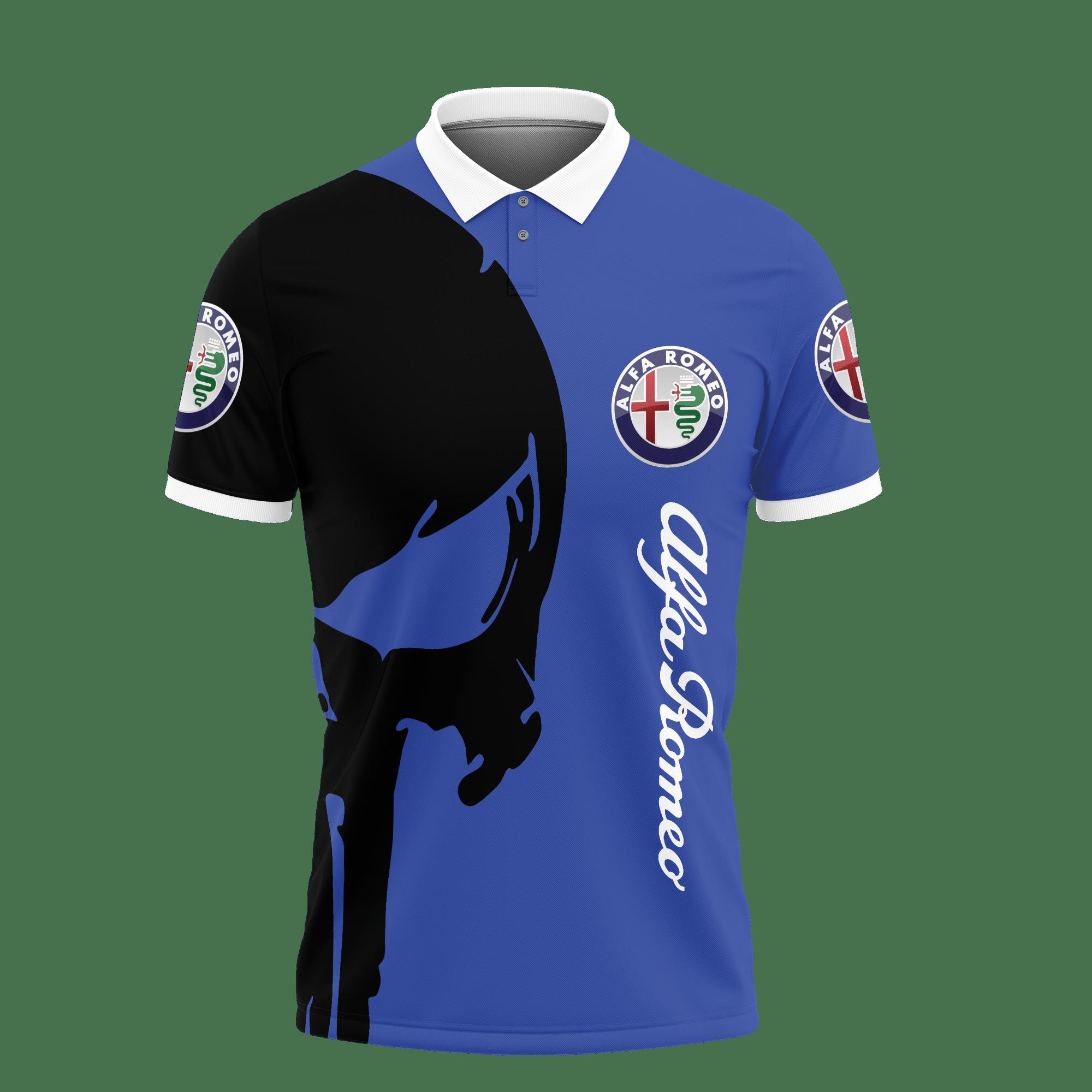 3D Printed Alfa Romeo Ttt-Hl Polo Shirt Ver 1 (Blue) - Image 2