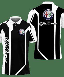 3D Printed Alfa Romeo Ttt-Hl Polo Shirt Ver 2 (Black)