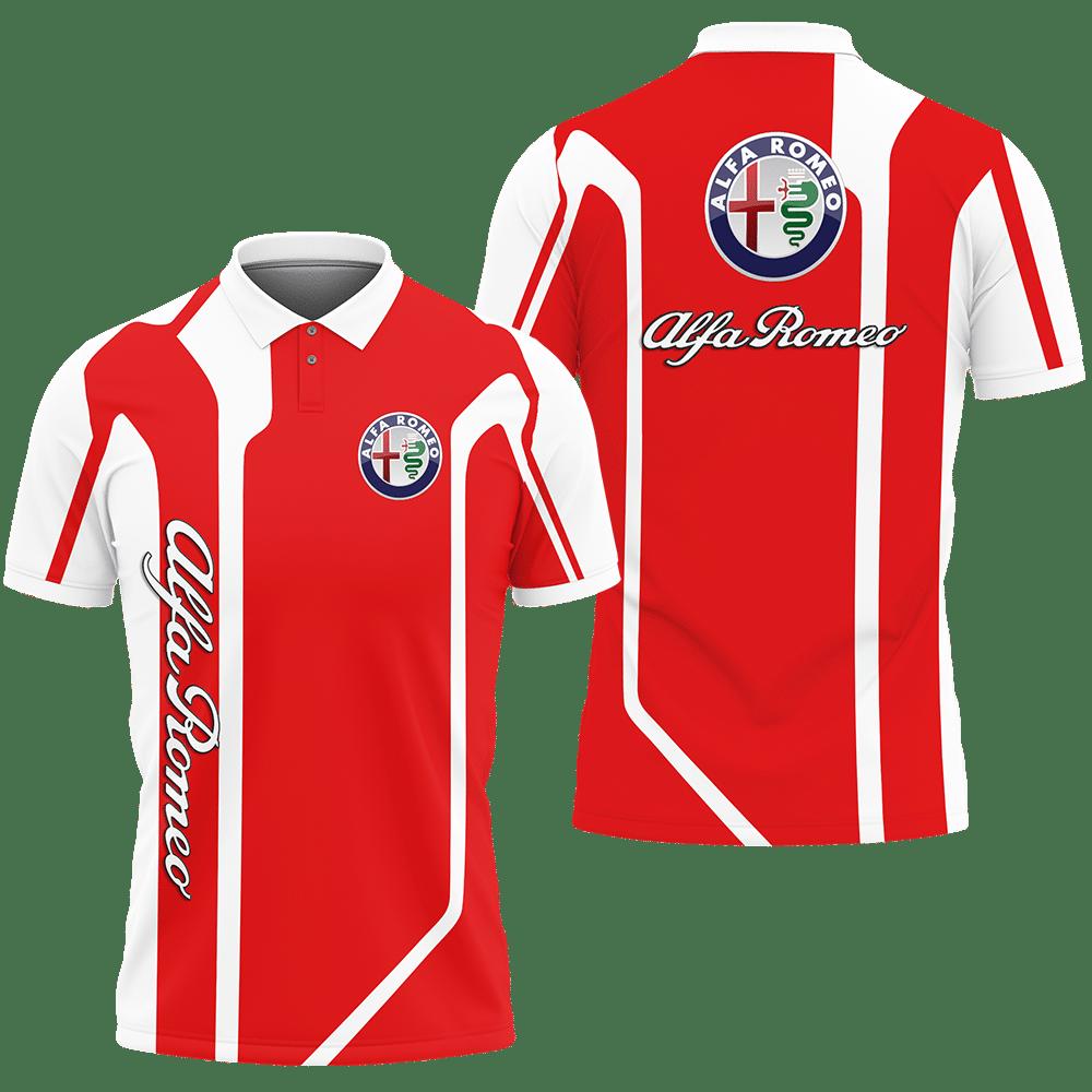3D Printed Alfa Romeo Ttt-Hl Polo Shirt Ver 2 (Red)