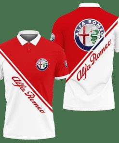 3D Printed Alfa Romeo Ttt-Ht Polo Shirt Ver 2 (Red)