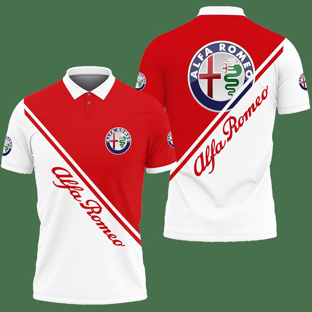3D Printed Alfa Romeo Ttt-Ht Polo Shirt Ver 2 (Red)