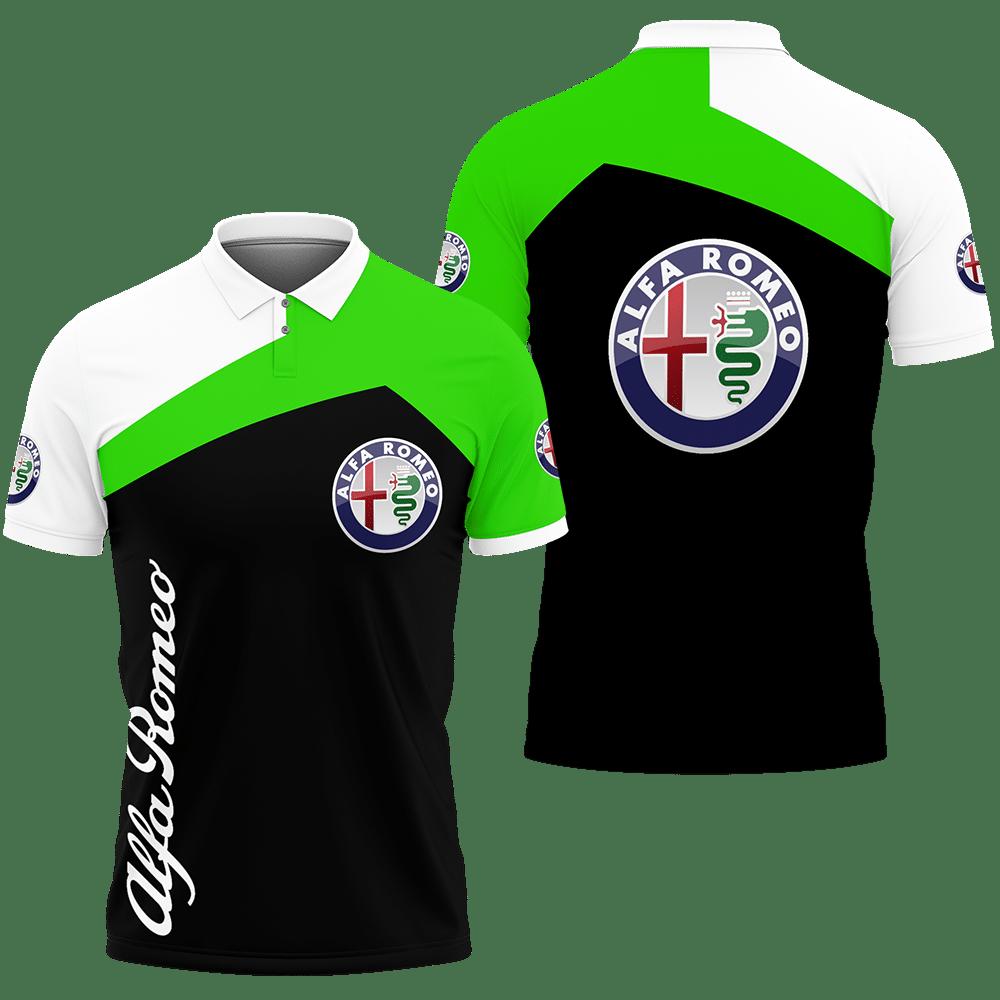 3D Printed Alfa Romeo Ttt-Ht Polo Shirt Ver 3 (Green)