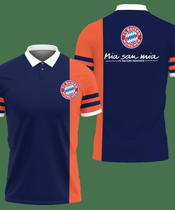 3D Printed Bayern Muchen Nct-Hl Polo Shirt Ver 1 (Blue)