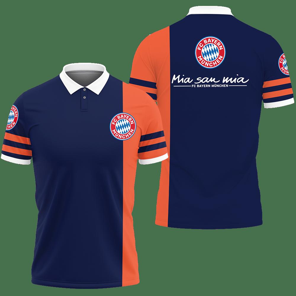 3D Printed Bayern Muchen Nct-Hl Polo Shirt Ver 1 (Blue)