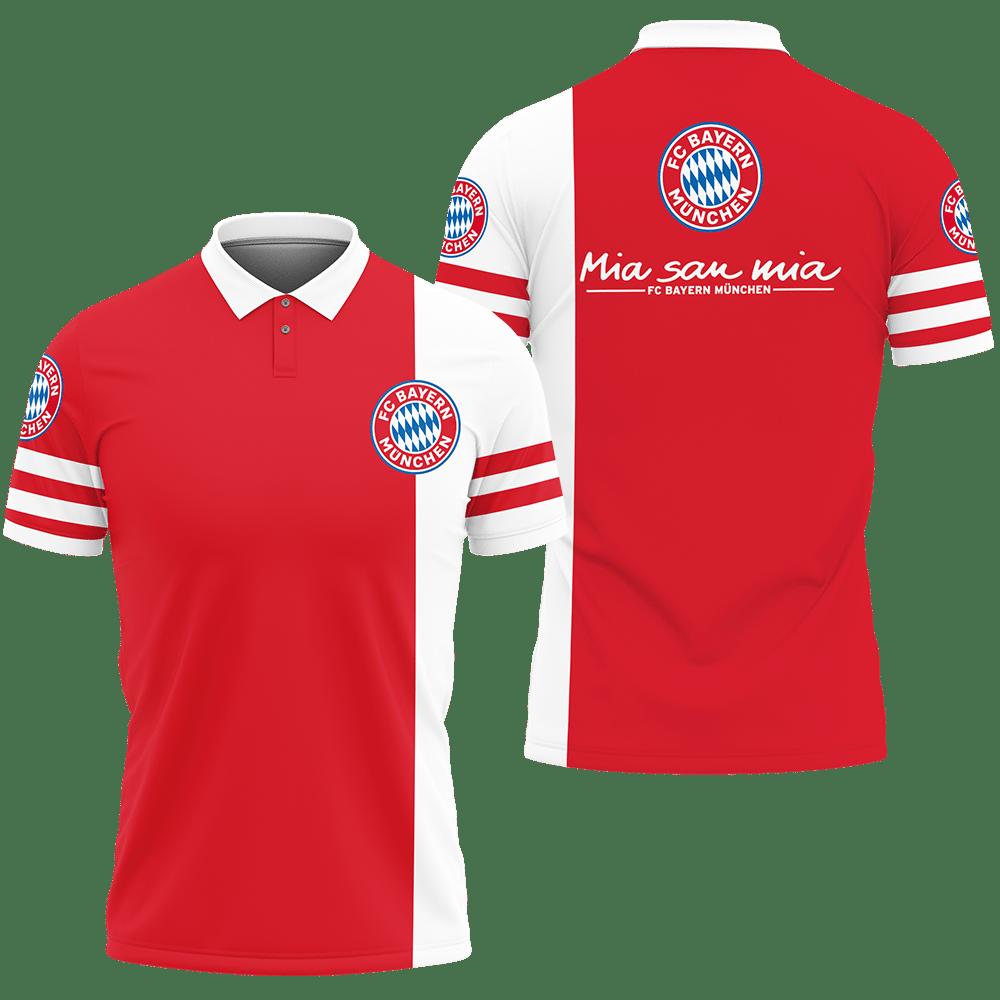 3D Printed Bayern Muchen Nct-Hl Polo Shirt Ver 1 (Red)