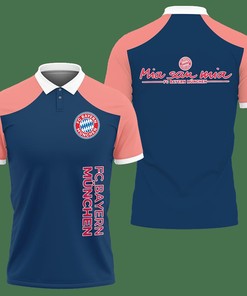 3D Printed Bayern Muchen Nct-Lt Polo Shirt Ver 2 (Blue)