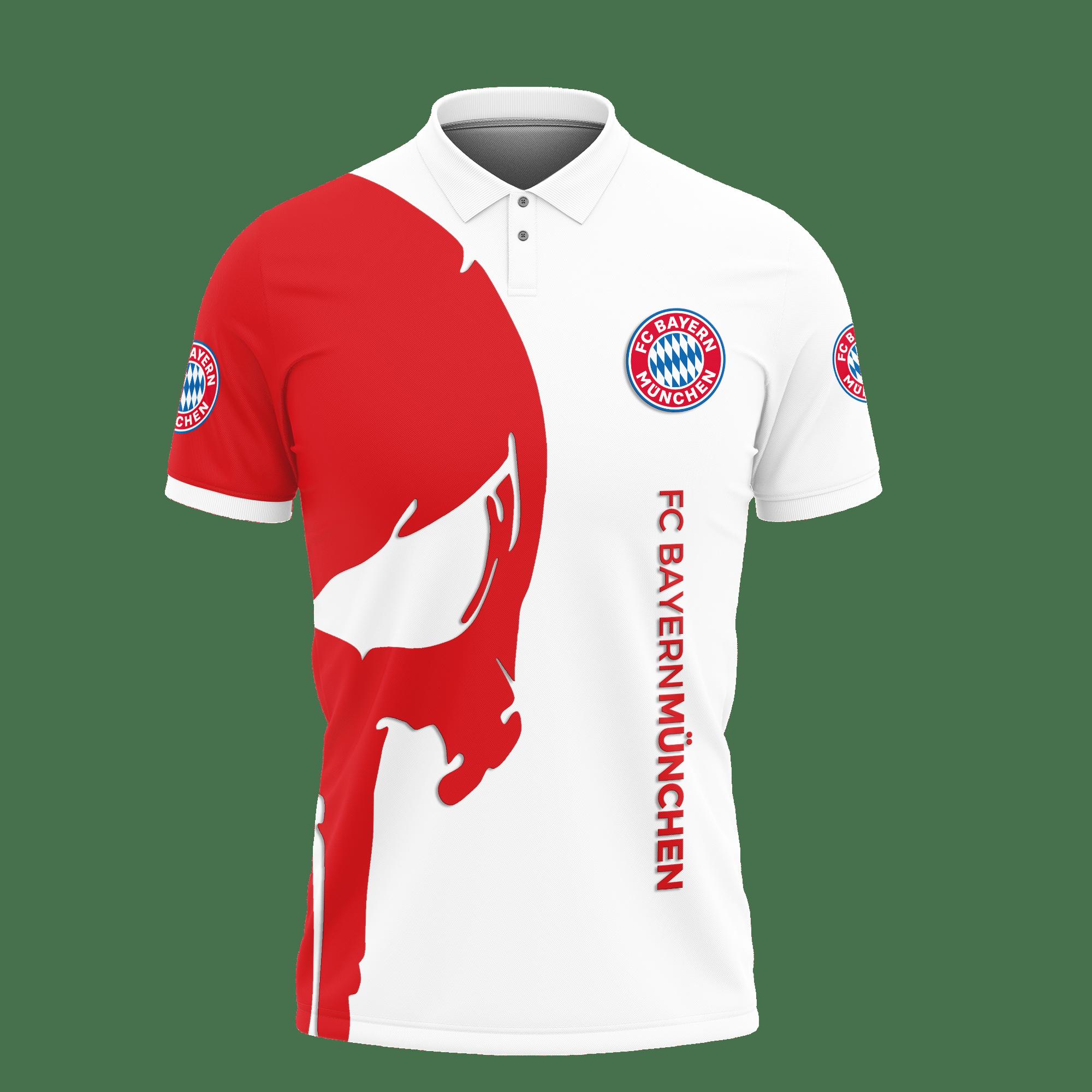 3D Printed Bayern Munchen Lph-Va Polo Shirt Ver 1 (White,Red) - Image 2