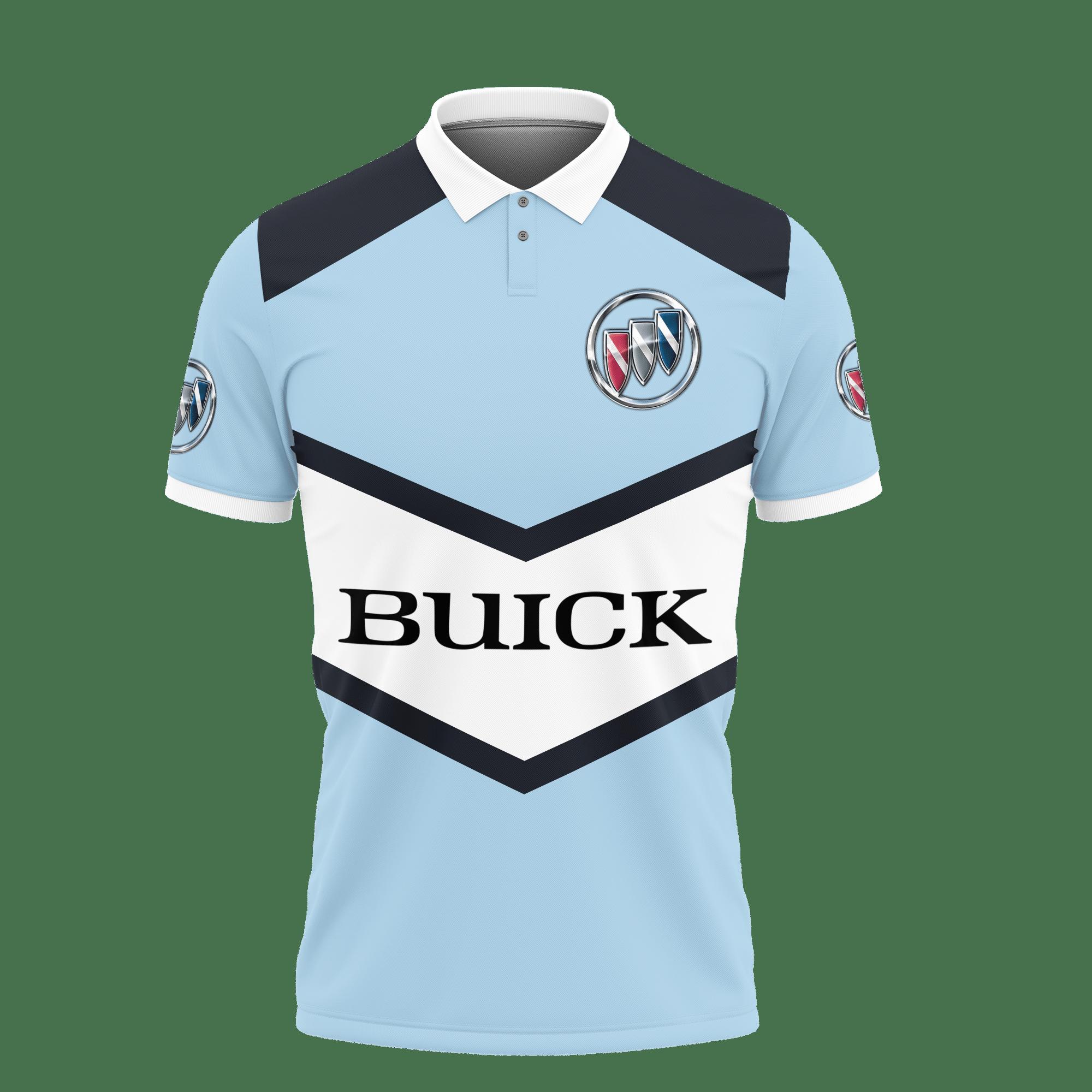 3D Printed Buick Ttt-Ht Polo Shirt Ver 1 (Blue) - Image 2