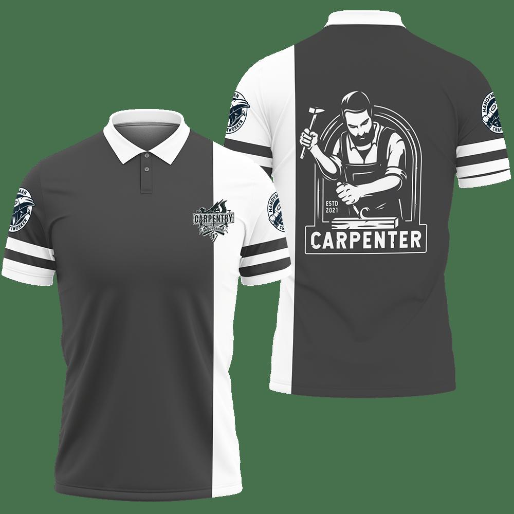 3D Printed Carpenter Tnt-Lt Polo Shirt Ver 1 (Grey)