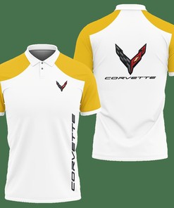 3D Printed Chevrolet Corvette C8 Nct-Ht Polo Shirt Ver 2 (Yellow)