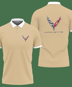 3D Printed Chevrolet Corvette Nct-Nh Polo Shirt Ver 2 (Beige)