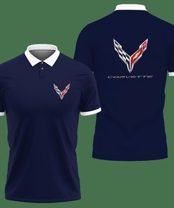 3D Printed Chevrolet Corvette Nct-Nh Polo Shirt Ver 2 (Blue)