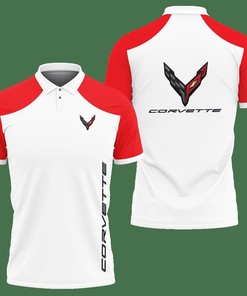 3D Printed Chevrolet Corvette c8 NCT-HT Polo Shirt Ver 2 (Red)