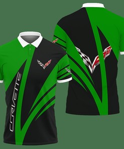 3D Printed Corvette Polo Lph-Nh Polo Shirt Ver 2 (Green)