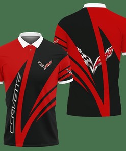 3D Printed Corvette Polo Lph-Nh Polo Shirt Ver 2 (Red)