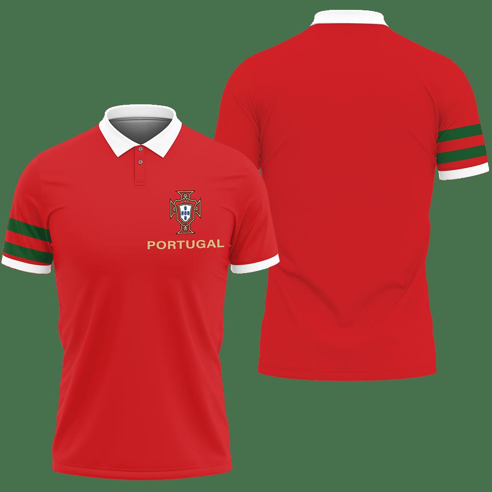 3D Printed Cristiano Ronaldo Portugal TNT-LT Polo Shirt Ver 2 (Red)