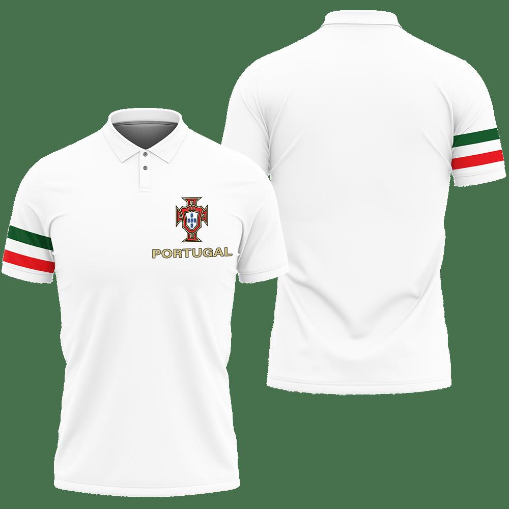 3D Printed Cristiano Ronaldo Portugal TNT-LT Polo Shirt Ver 2 (White)