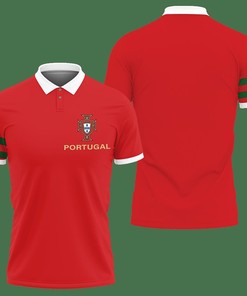 3D Printed Cristiano Ronaldo Portugal Tnt-Lt Polo Shirt Ver 1 (Red)