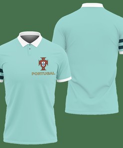 3D Printed Cristiano Ronaldo Portugal Tnt-Lt Polo Shirt Ver 2 (Mint)