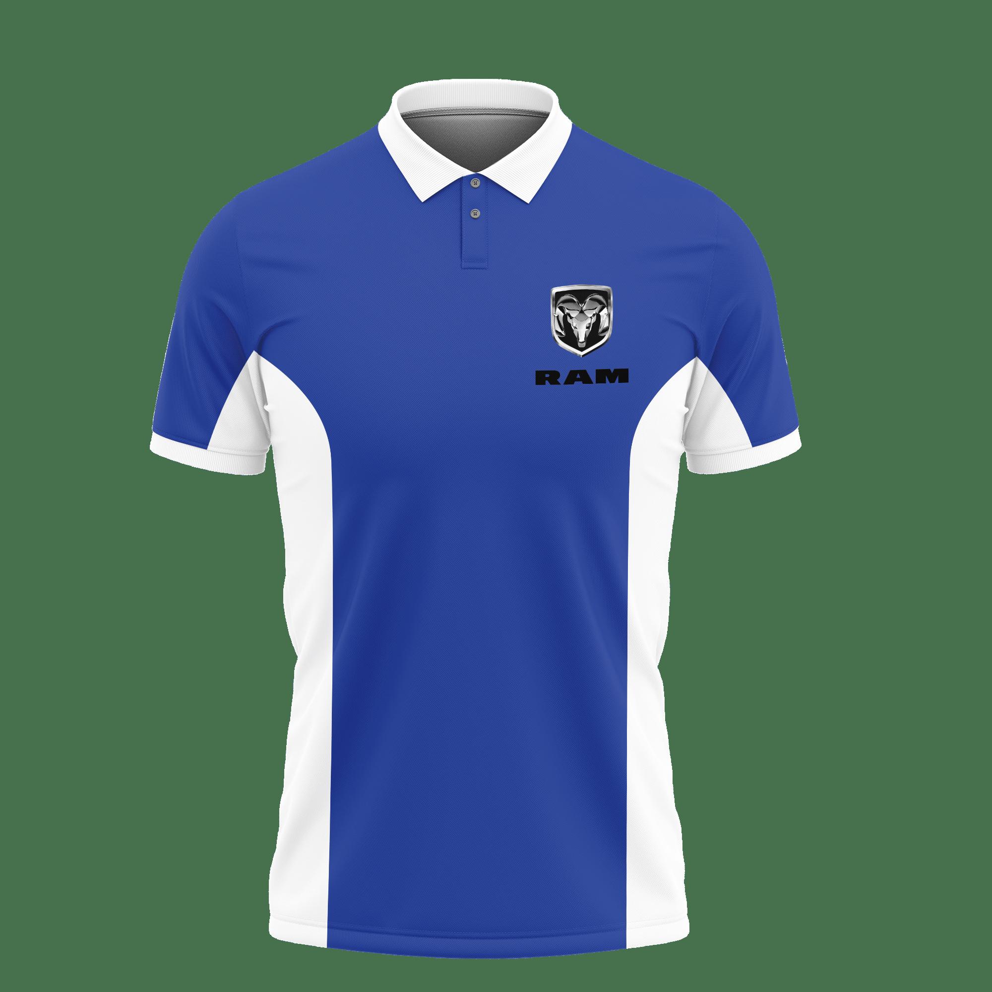3D Printed Dodge Ram LPH-VA Polo Shirt Ver 2 (Blue) - Image 2