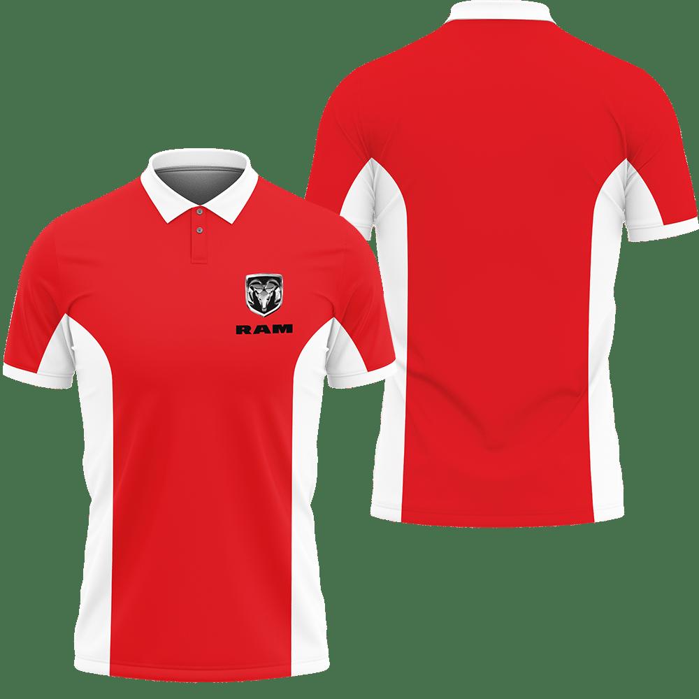 3D Printed Dodge Ram LPH-VA Polo Shirt Ver 2 (Red)