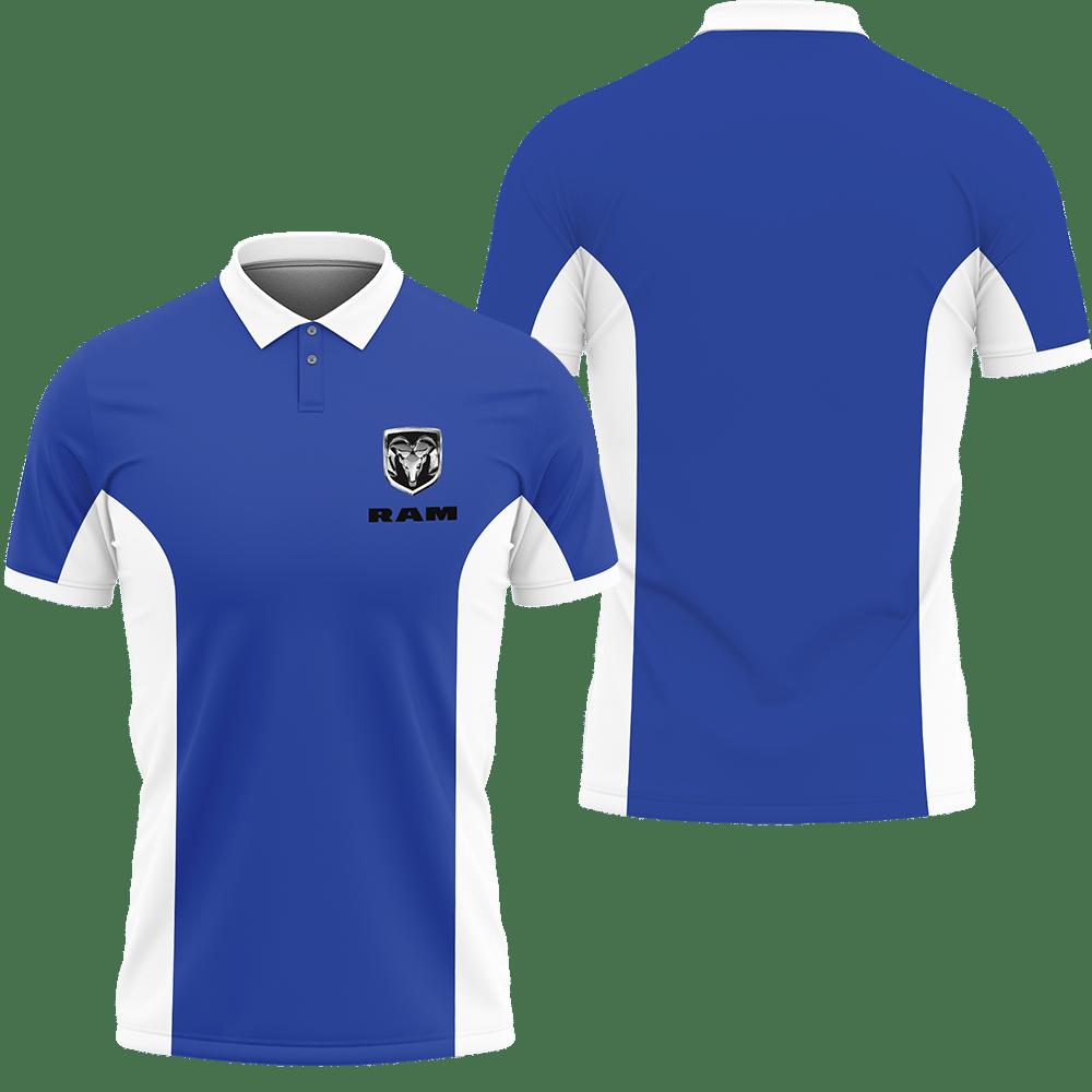 3D Printed Dodge Ram Lph-Va Polo Shirt Ver 1 (Blue)