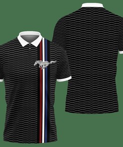3D Printed Ford Mustang An-Nh Polo Shirt Ver 2 (Black)