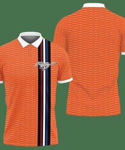 3D Printed Ford Mustang An-Nh Polo Shirt Ver 2 (Orange)