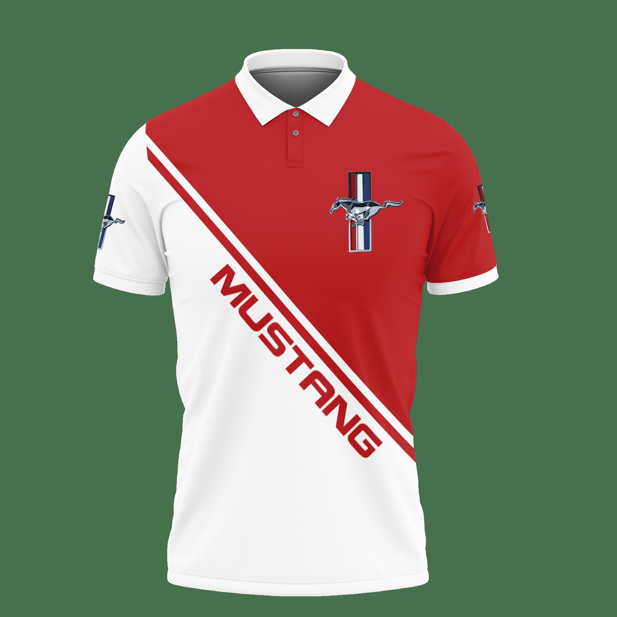 3D Printed Ford Mustang LPH-HT Polo Shirt Ver 1 (Red) - Image 2