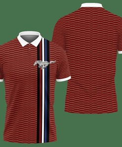 3D Printed Ford Mustang LPH-NH Polo Shirt Ver 2 (Red)